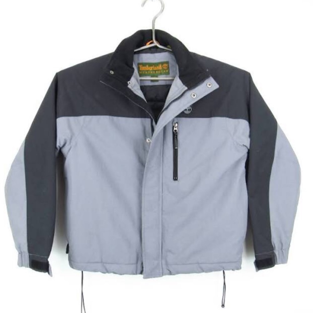 Timberland Weathergear Hooded Jacket- unisex Size Color: Beige/ Navy size XS